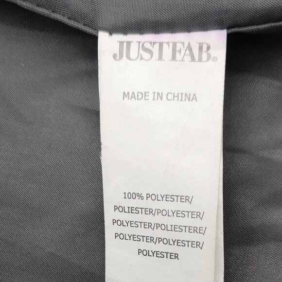 JustFab Ladies Size Large Dark Grey 3 Button Front Closure Lined Coat - Picture 5 of 10